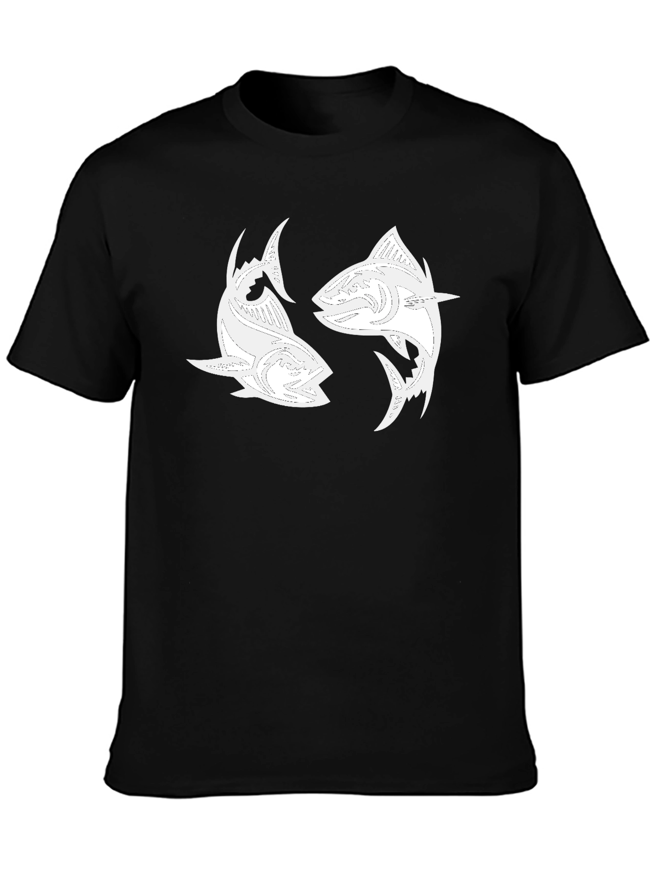 Yin Yang Tuna Graphic Tee - Black