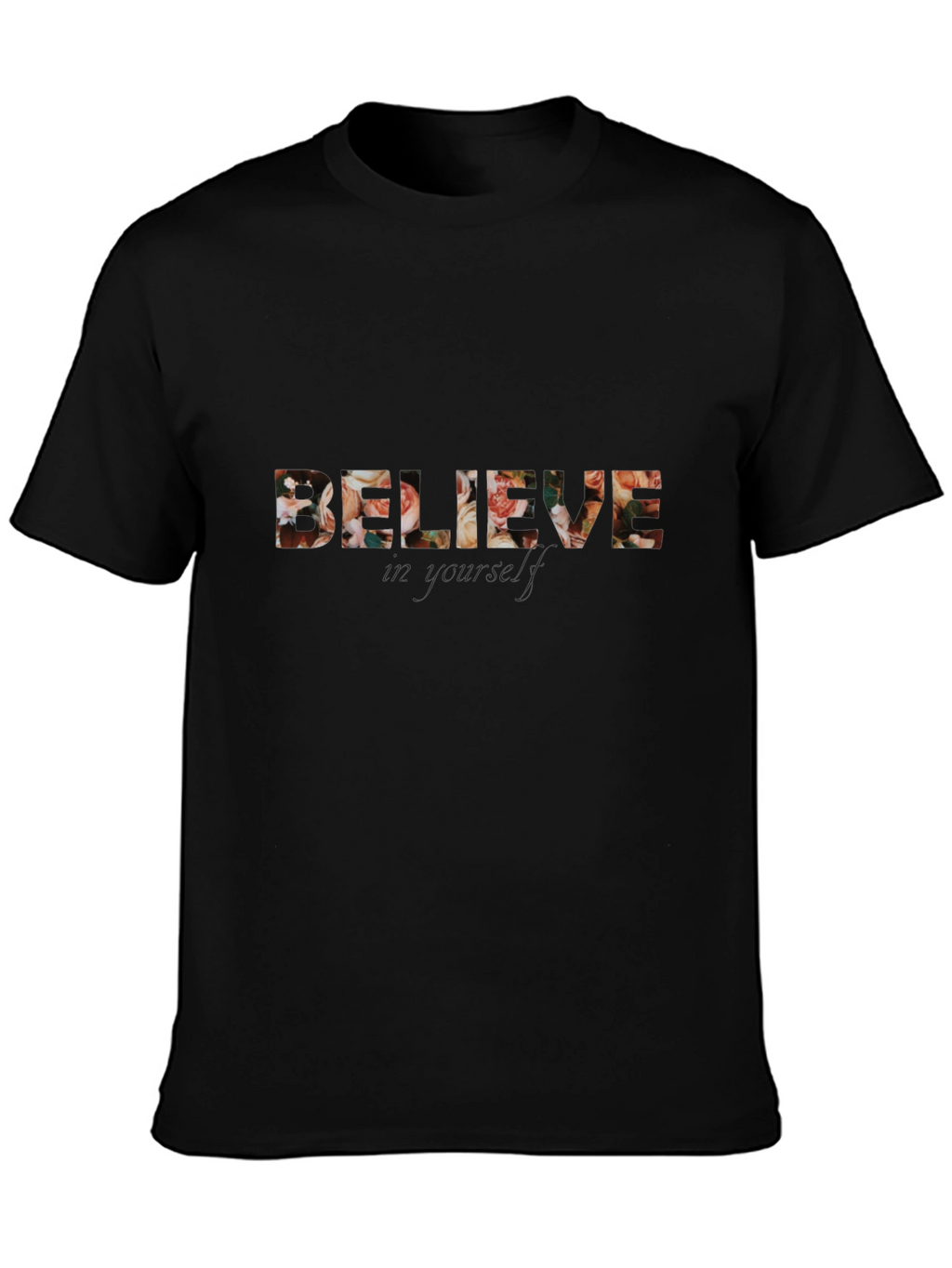 Floral Believe Graphic Tee - Trendy Casual Shirt