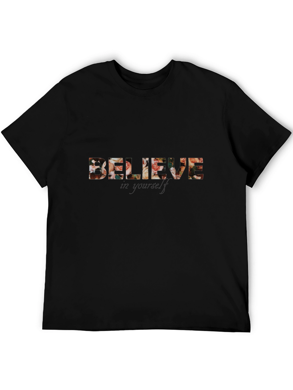 Floral Believe Graphic Tee - Trendy Casual Shirt