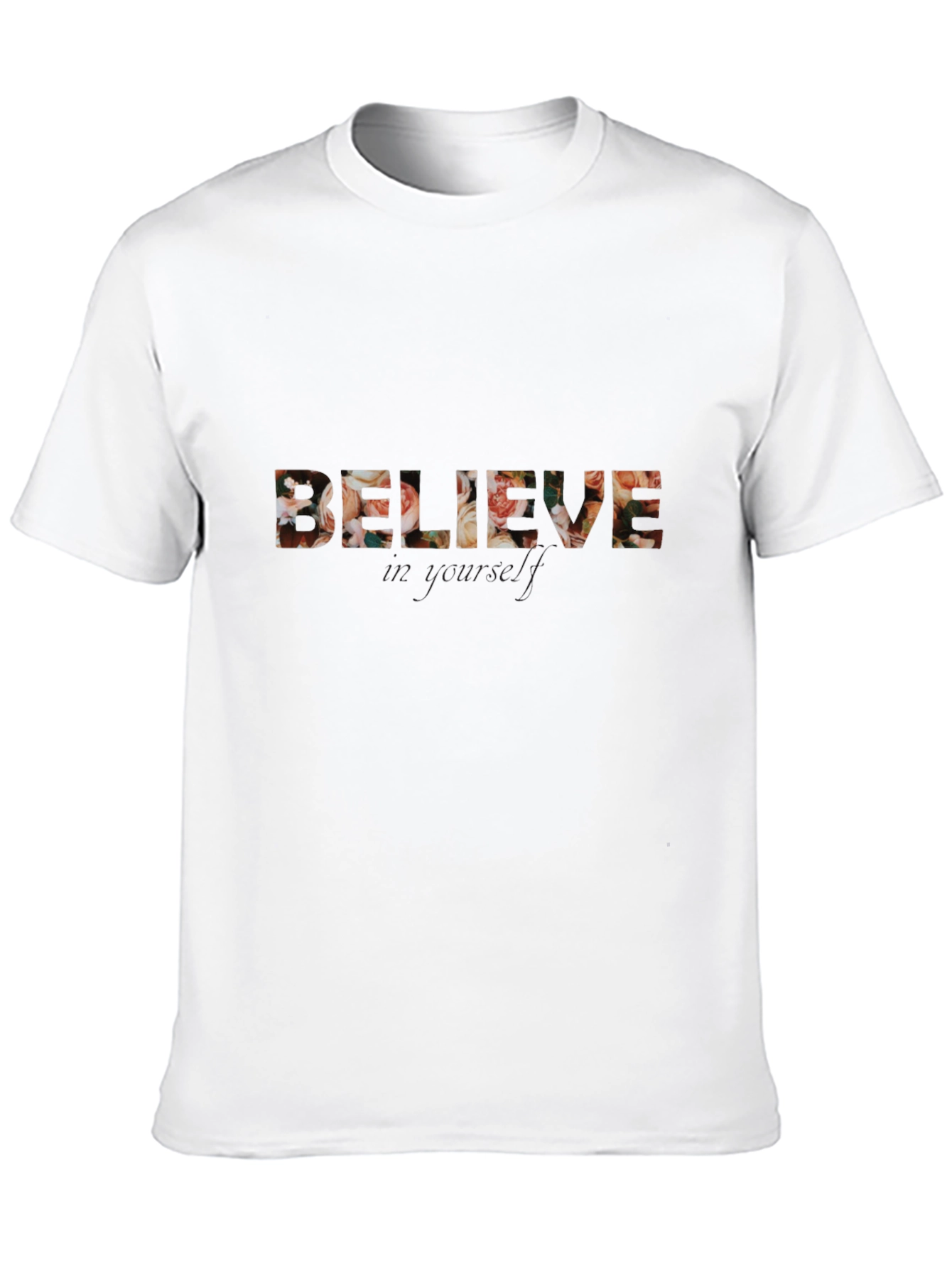 Floral Believe Graphic Tee - Trendy Casual Shirt