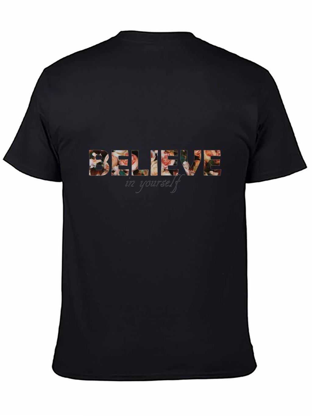 Floral Believe Graphic Tee - Trendy Casual Shirt