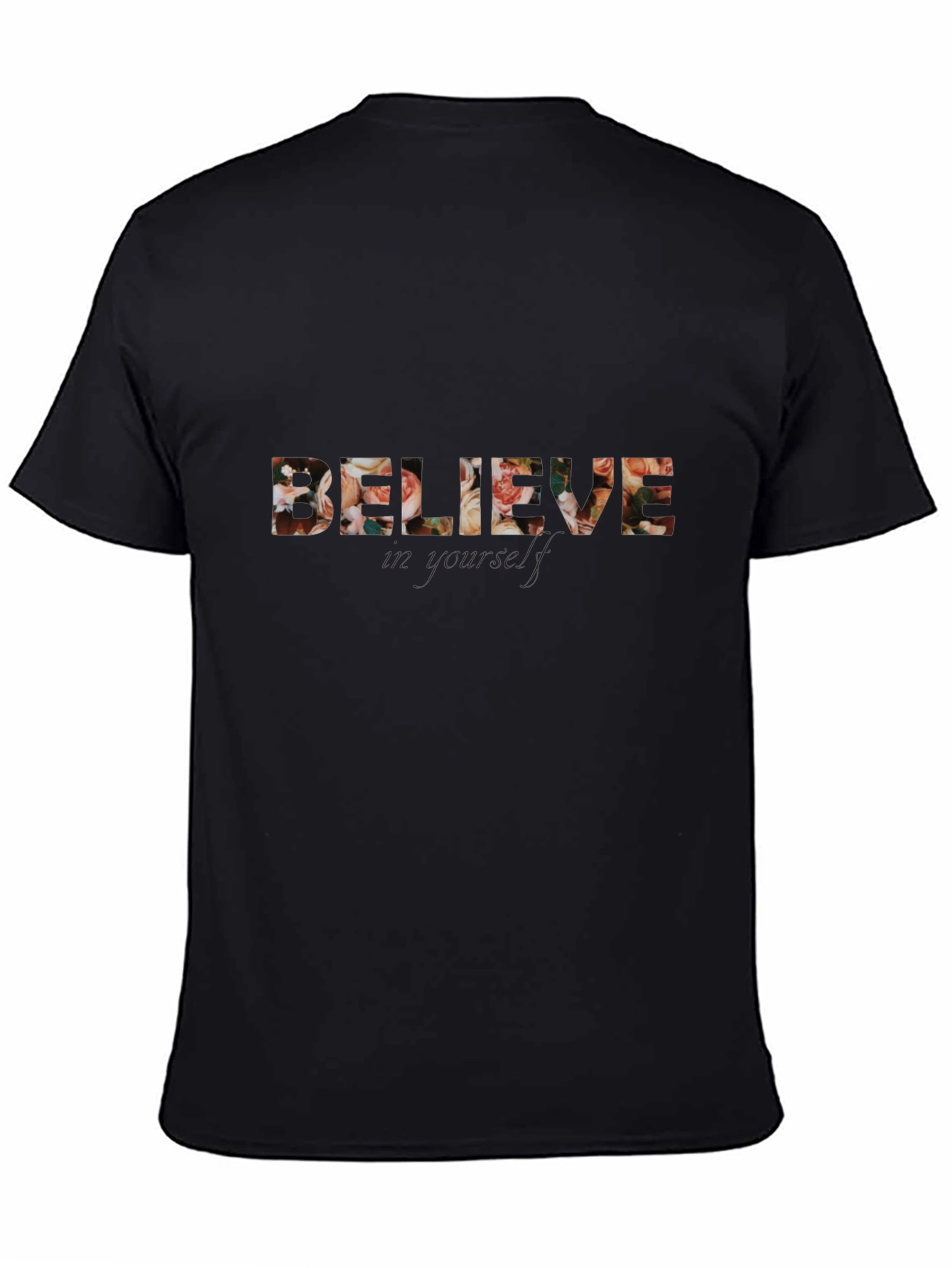 Floral Believe Graphic Tee - Trendy Casual Shirt