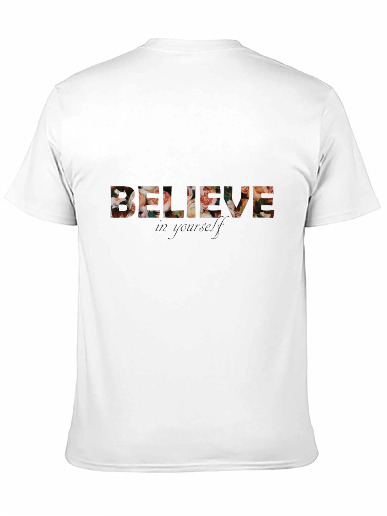 Floral Believe Graphic Tee - Trendy Casual Shirt