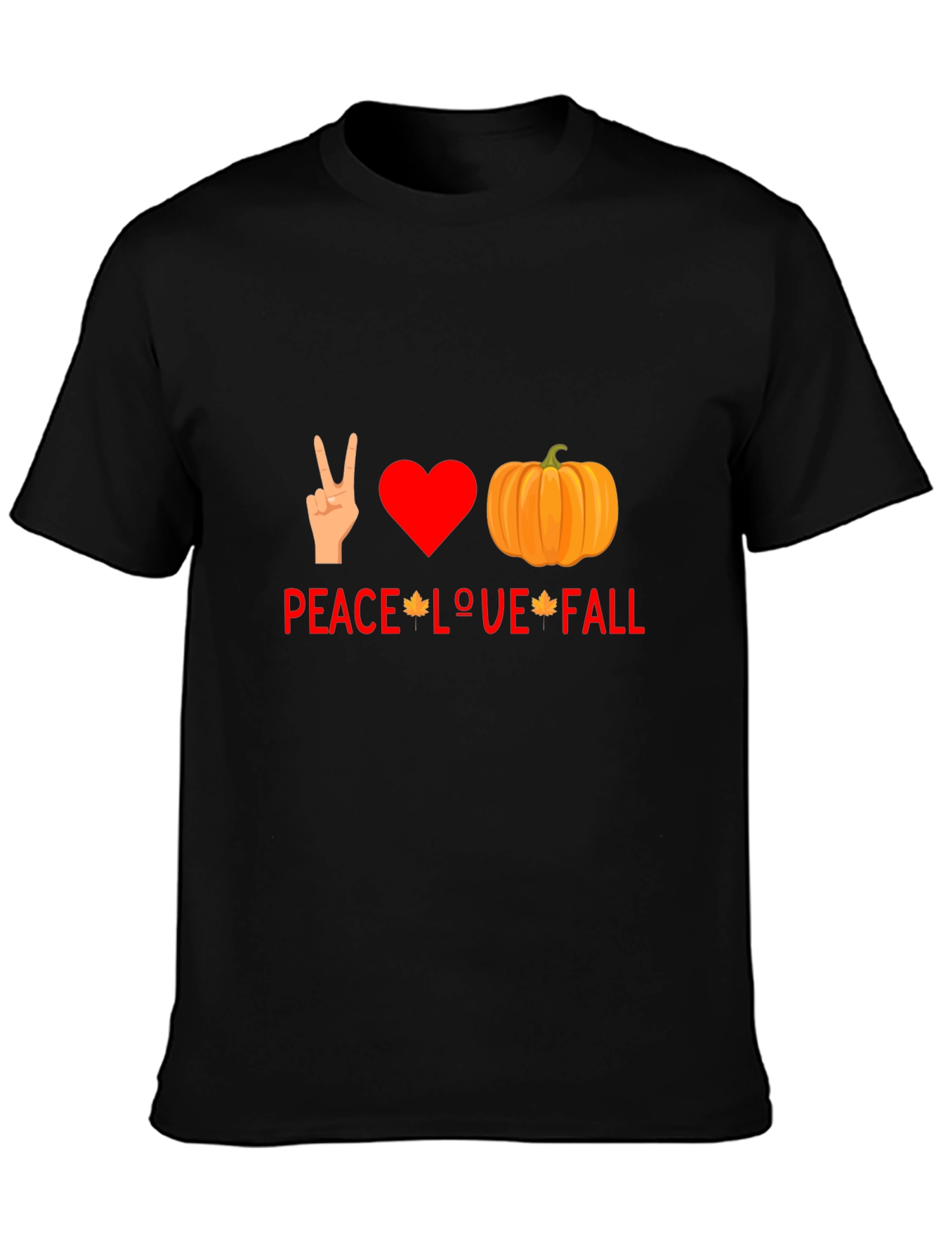 Peace Love Fall T-Shirt - Autumn Graphic Tee