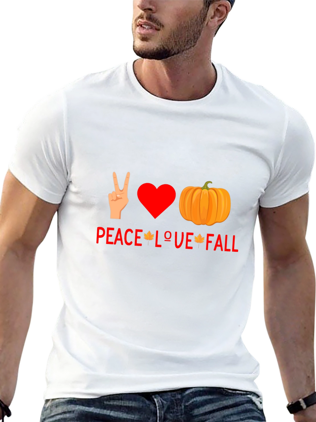 Peace Love Fall T-Shirt - Autumn Graphic Tee