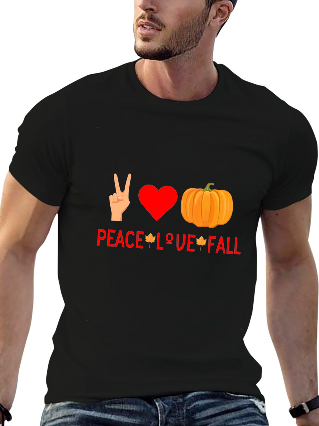 Peace Love Fall T-Shirt - Autumn Graphic Tee