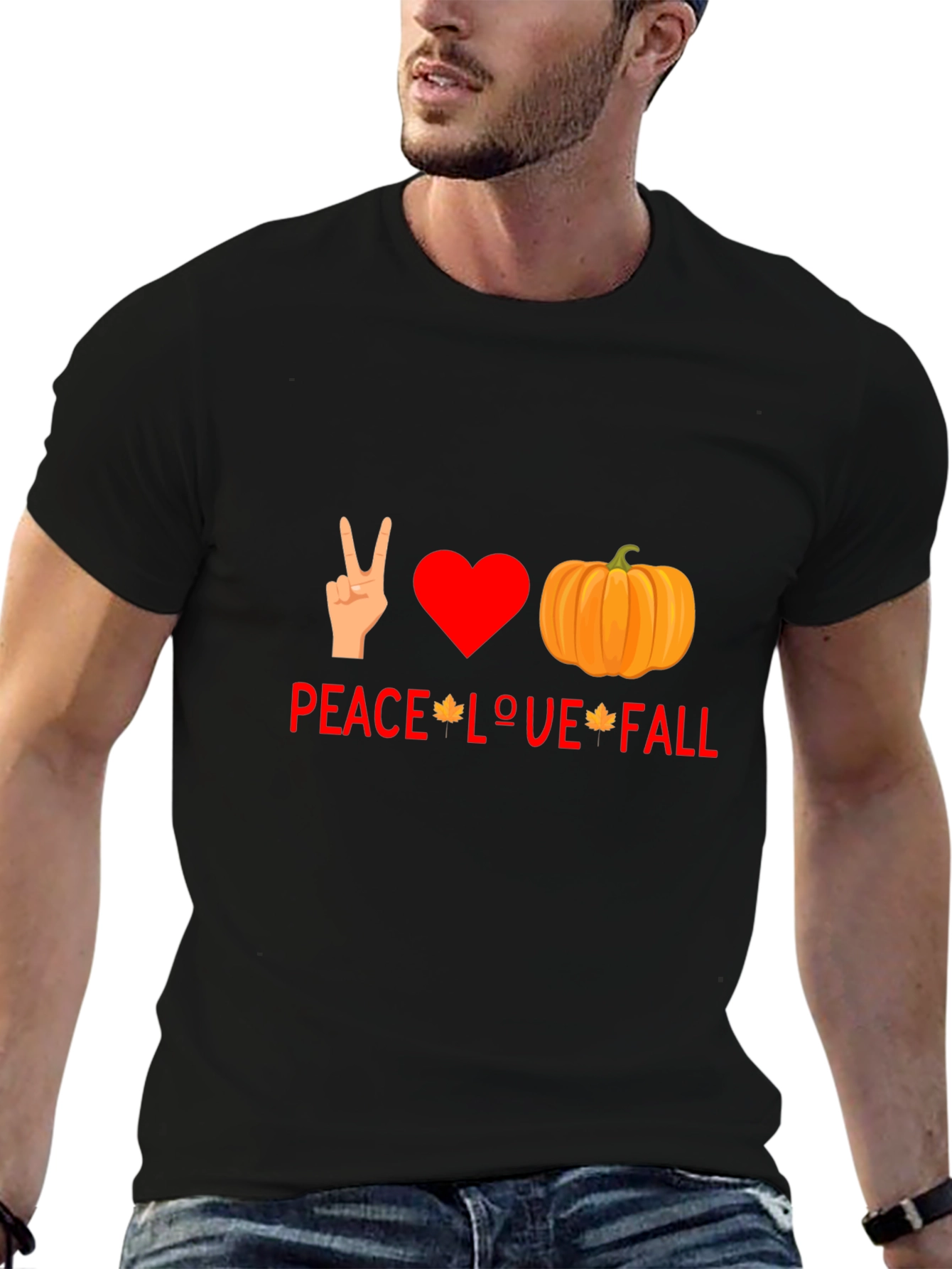 Peace Love Fall T-Shirt - Autumn Graphic Tee