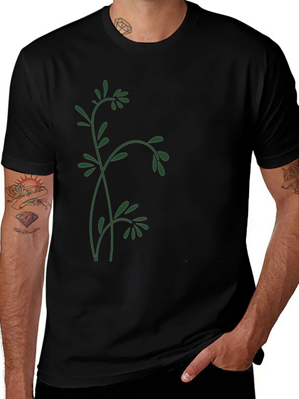 Nature Inspired Black T-Shirt