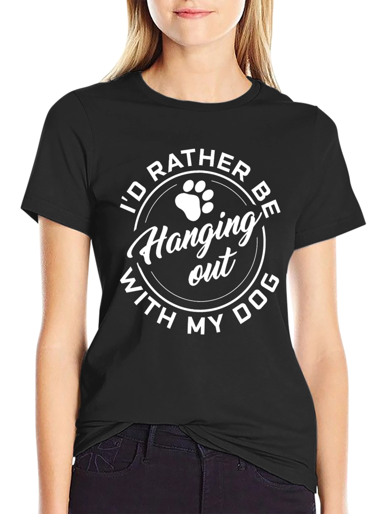 Dog Lover T-Shirt - Hanging Out With My Dog Tee