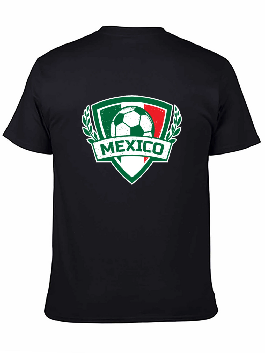 Mexico Soccer T-Shirt - Green White Red Crest Design