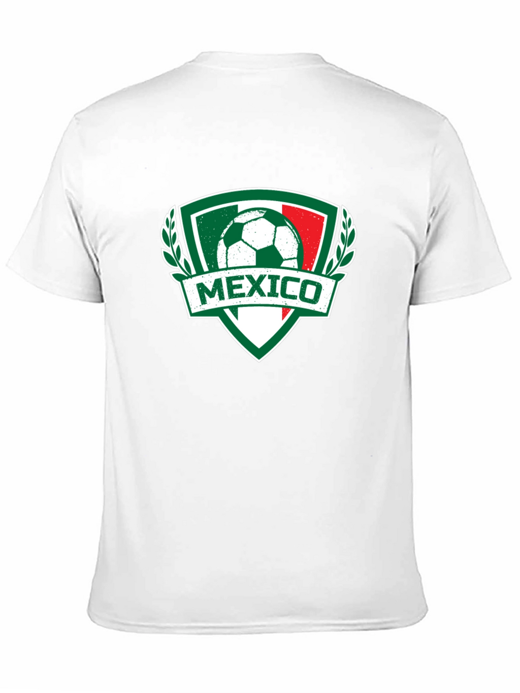 Mexico Soccer T-Shirt - Green White Red Crest Design