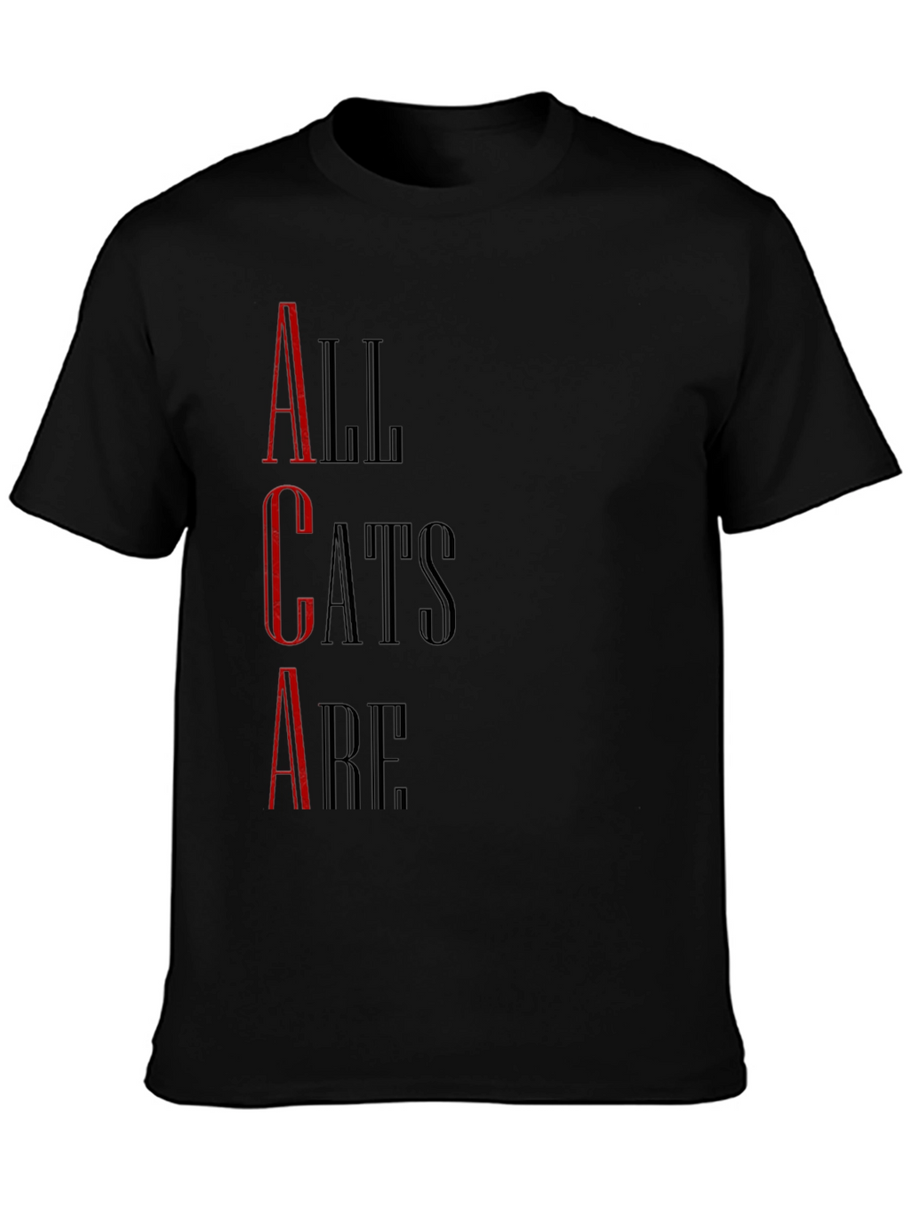 All Cats Are T-Shirt - Black Graphic Tee