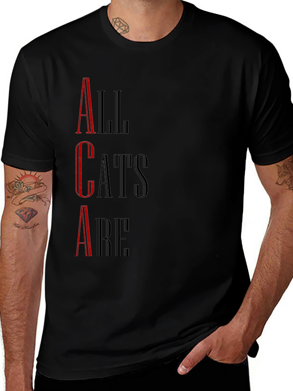 All Cats Are T-Shirt - Black Graphic Tee
