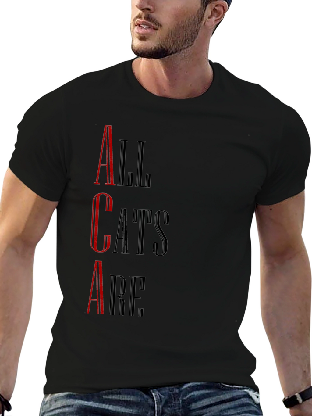 All Cats Are T-Shirt - Black Graphic Tee