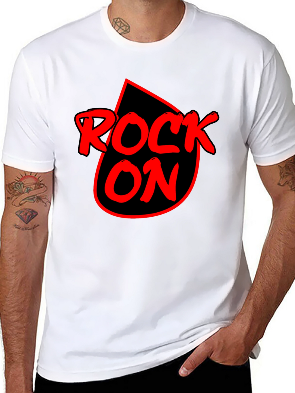 Rock On Graphic T-Shirt - Black Cotton Tee