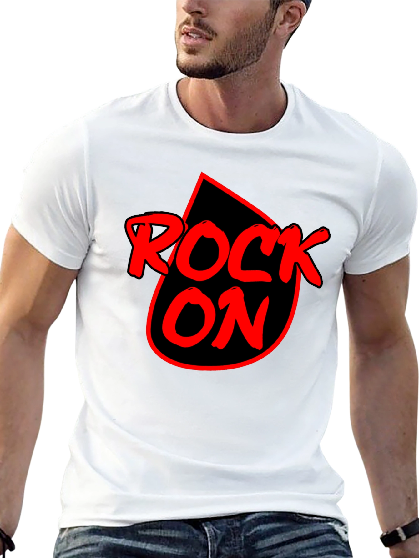 Rock On Graphic T-Shirt - Black Cotton Tee