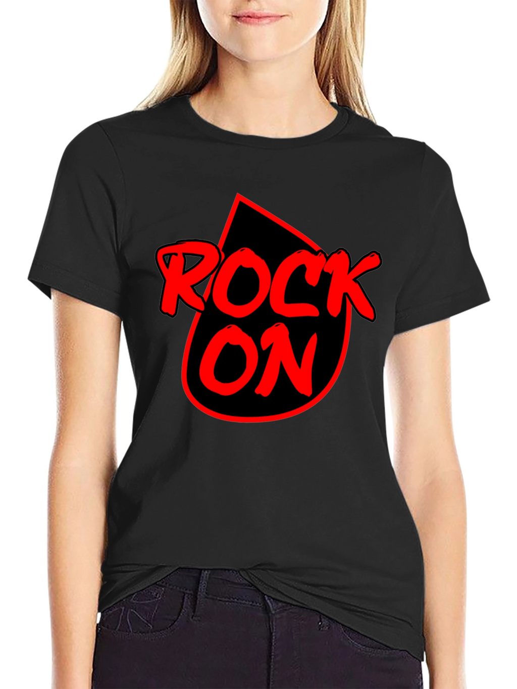 Rock On Graphic T-Shirt - Black Cotton Tee