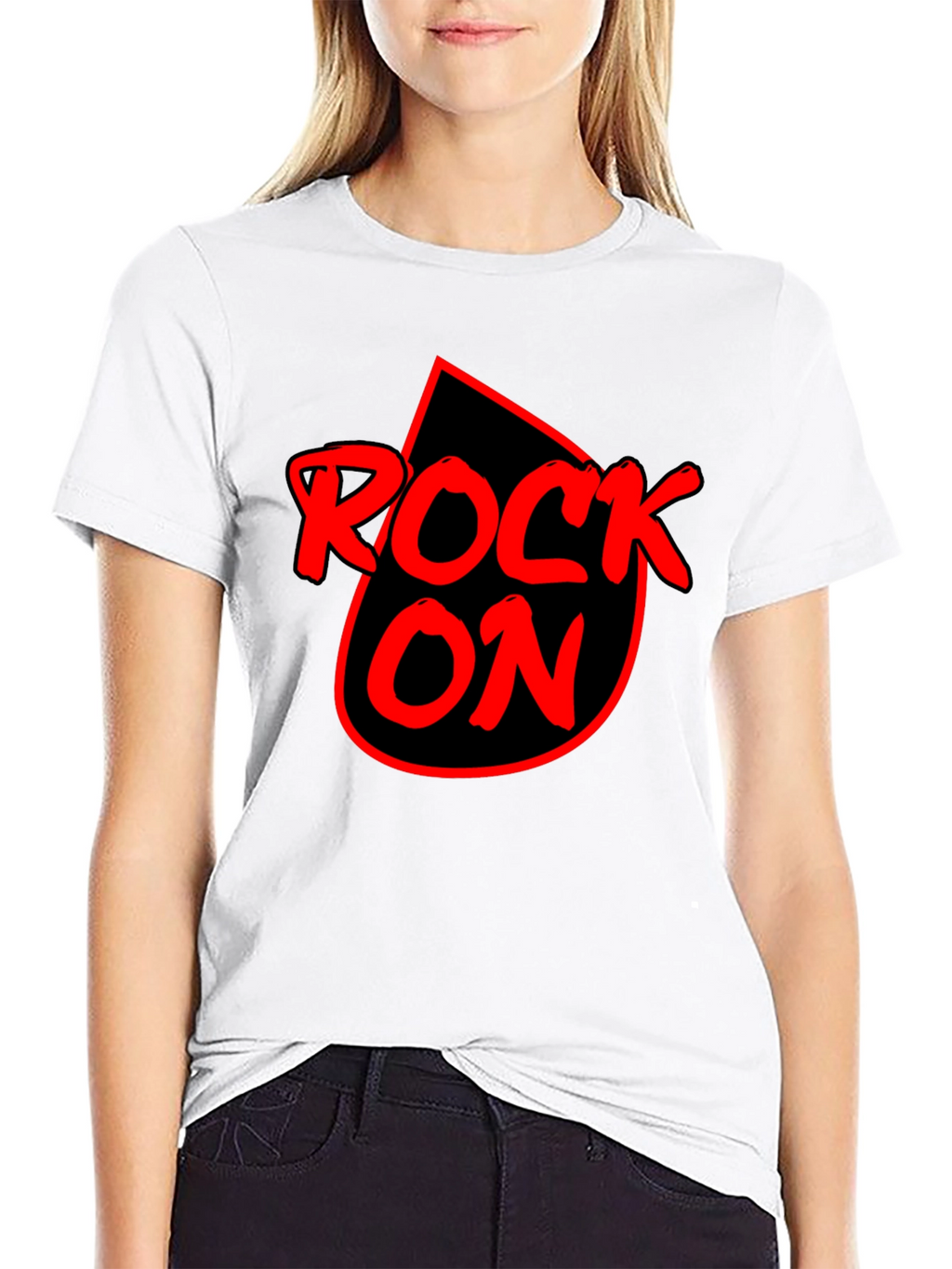 Rock On Graphic T-Shirt - Black Cotton Tee