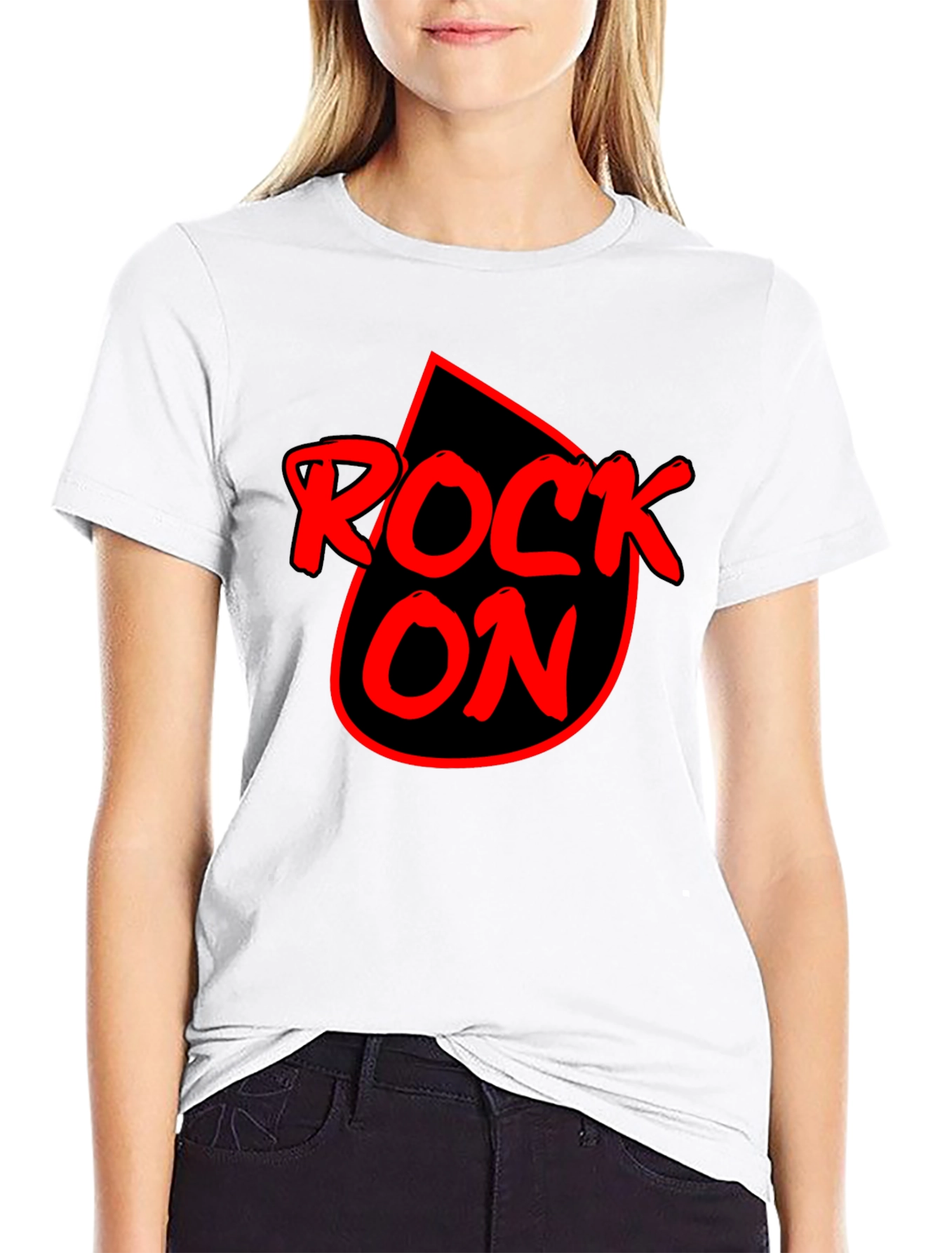 Rock On Graphic T-Shirt - Black Cotton Tee