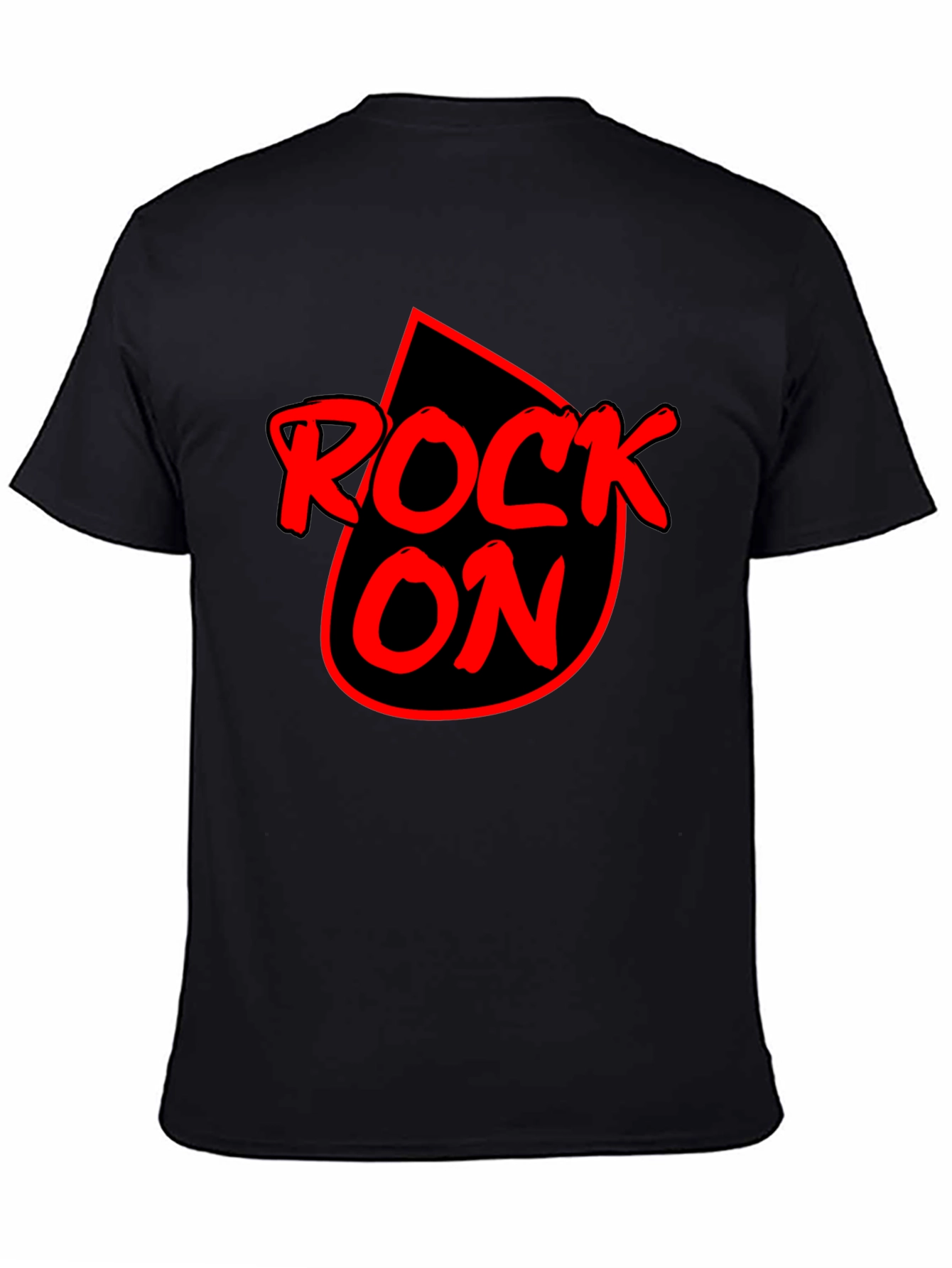 Rock On Graphic T-Shirt - Black Cotton Tee