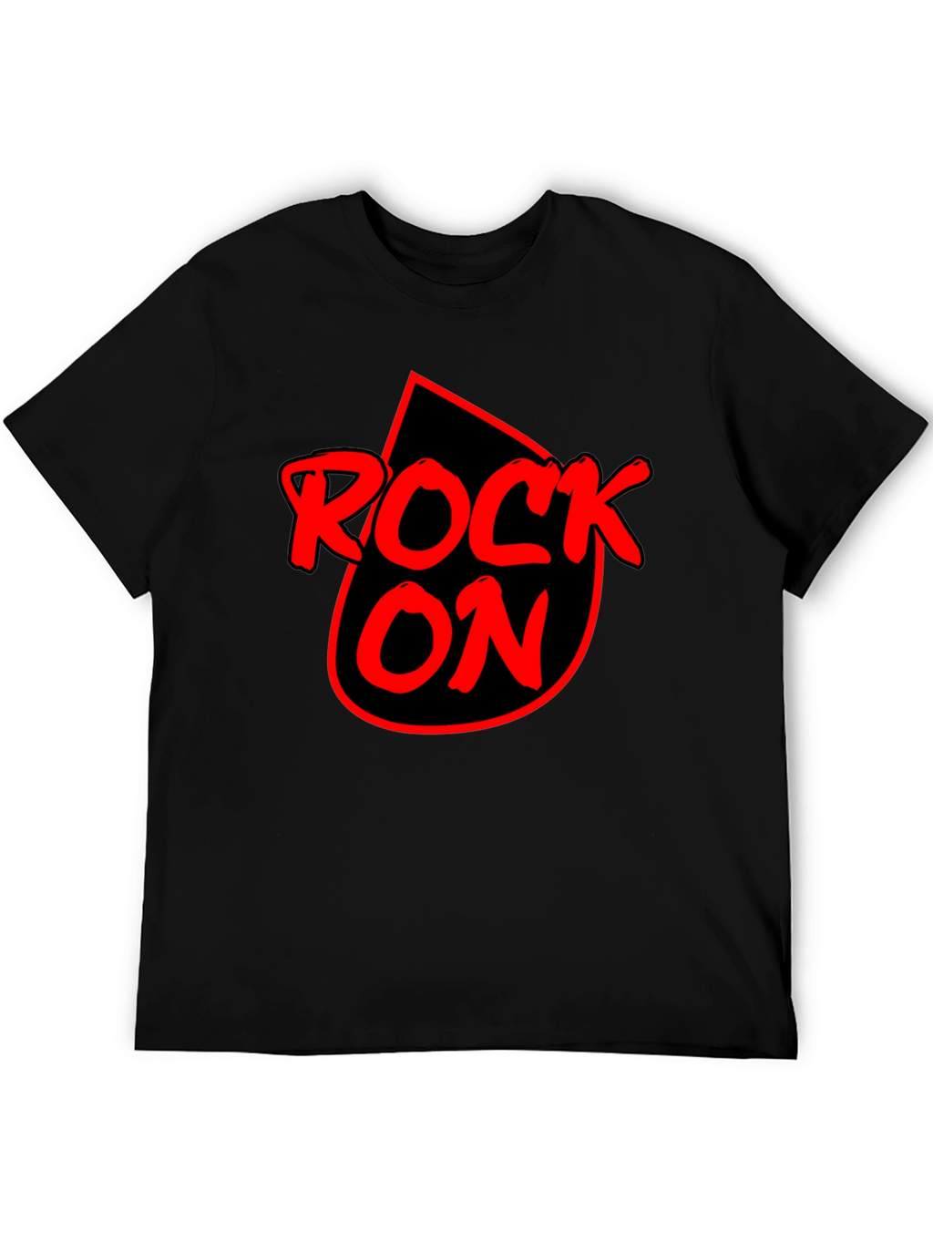 Rock On Graphic T-Shirt - Black Cotton Tee