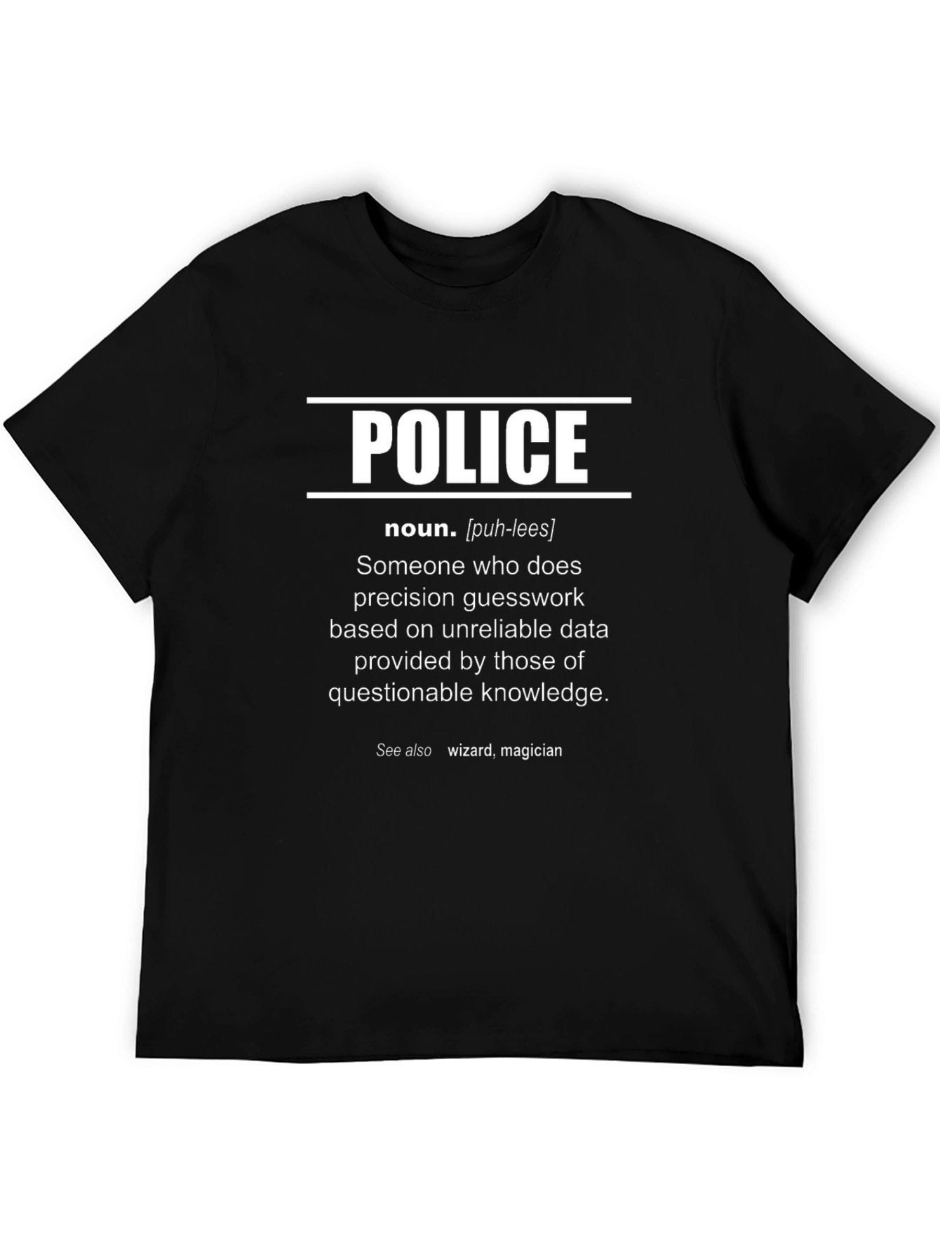 Funny Police Definition T-Shirt - Wizard Magician
