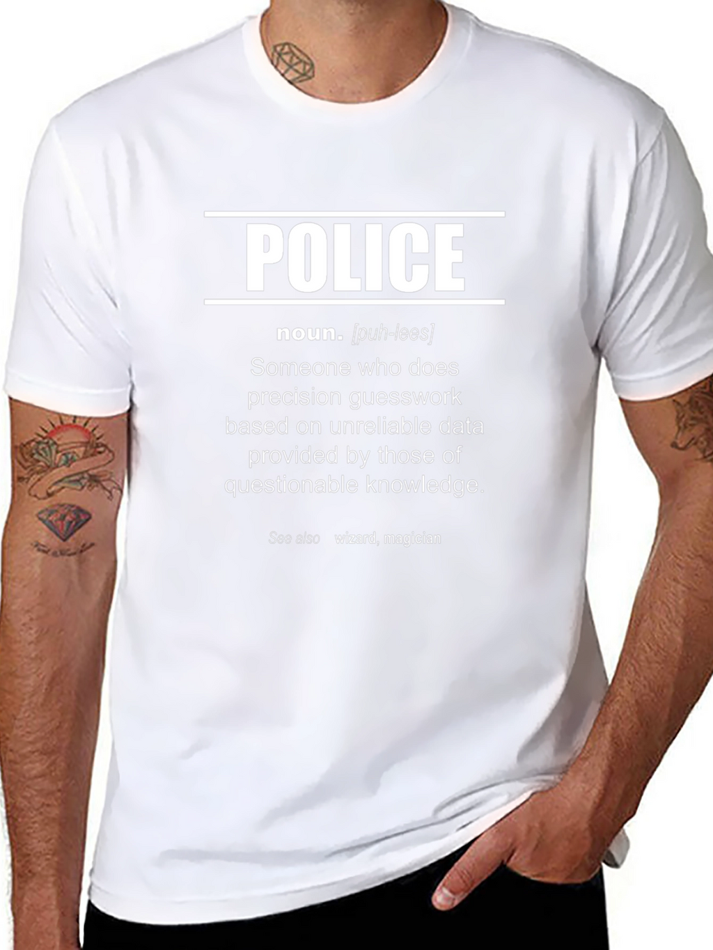 Funny Police Definition T-Shirt - Wizard Magician