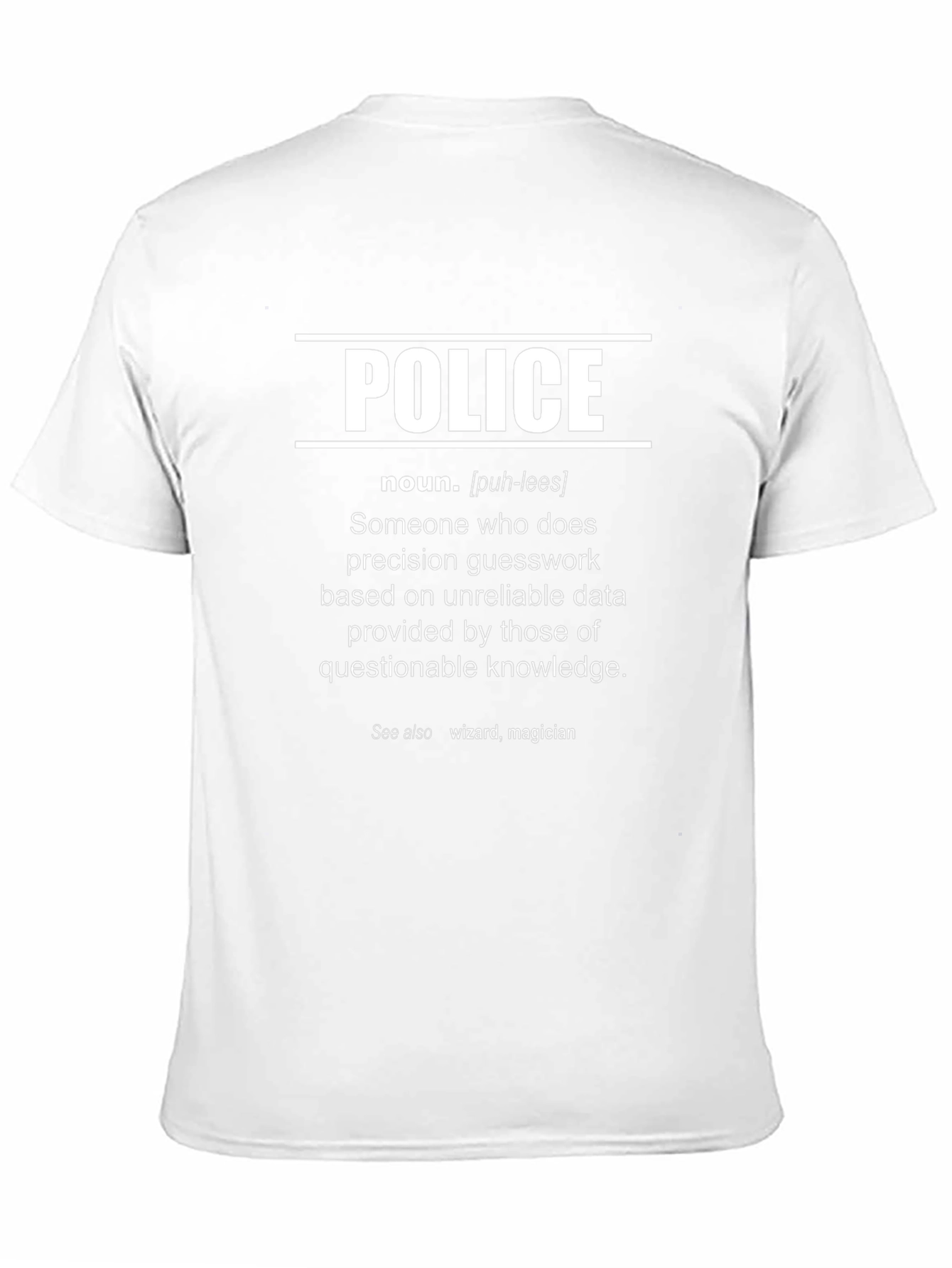 Funny Police Definition T-Shirt - Wizard Magician
