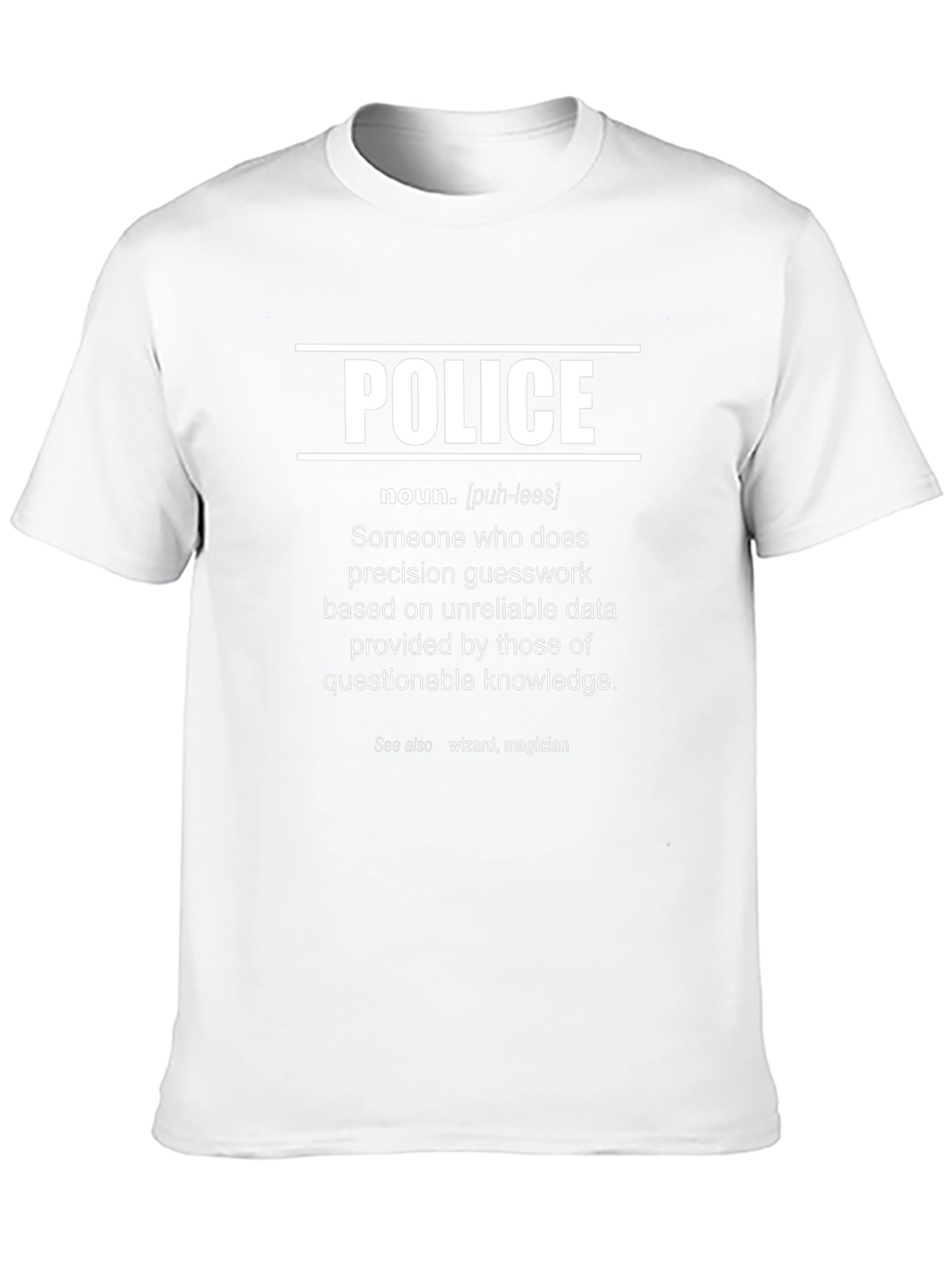 Funny Police Definition T-Shirt - Wizard Magician