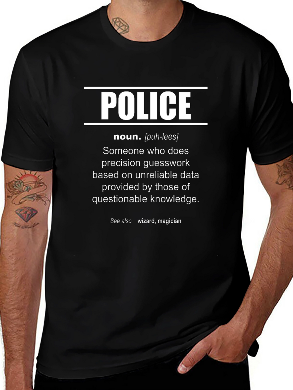 Funny Police Definition T-Shirt - Wizard Magician