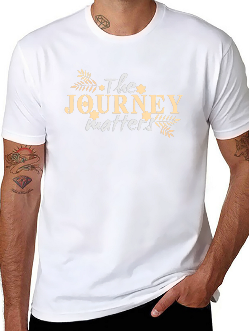 The Journey Matters Black Graphic T-Shirt