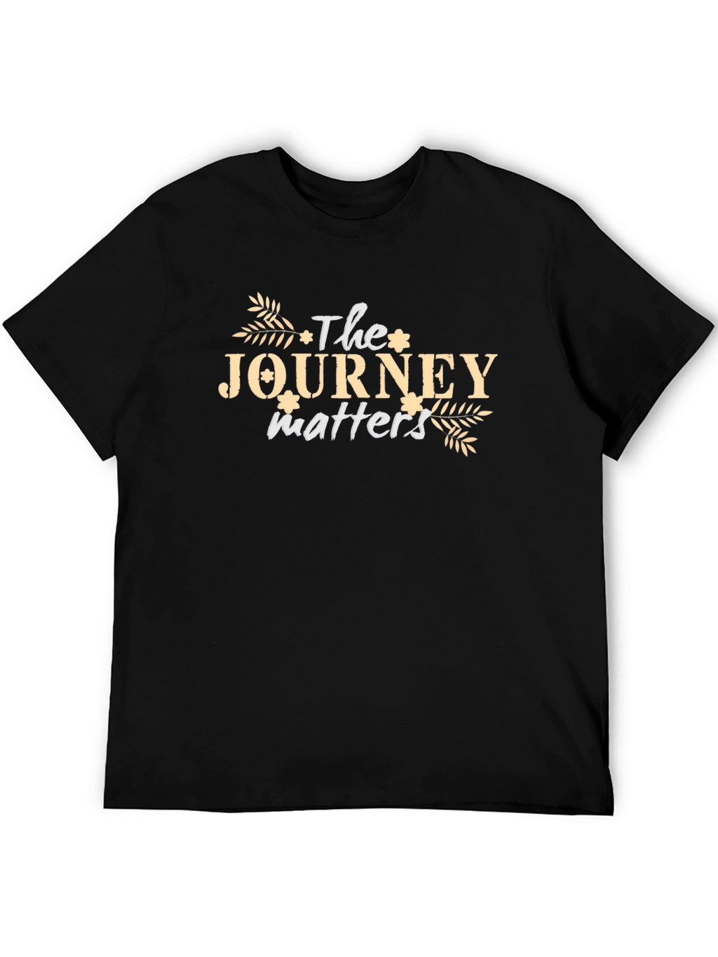 The Journey Matters Black Graphic T-Shirt