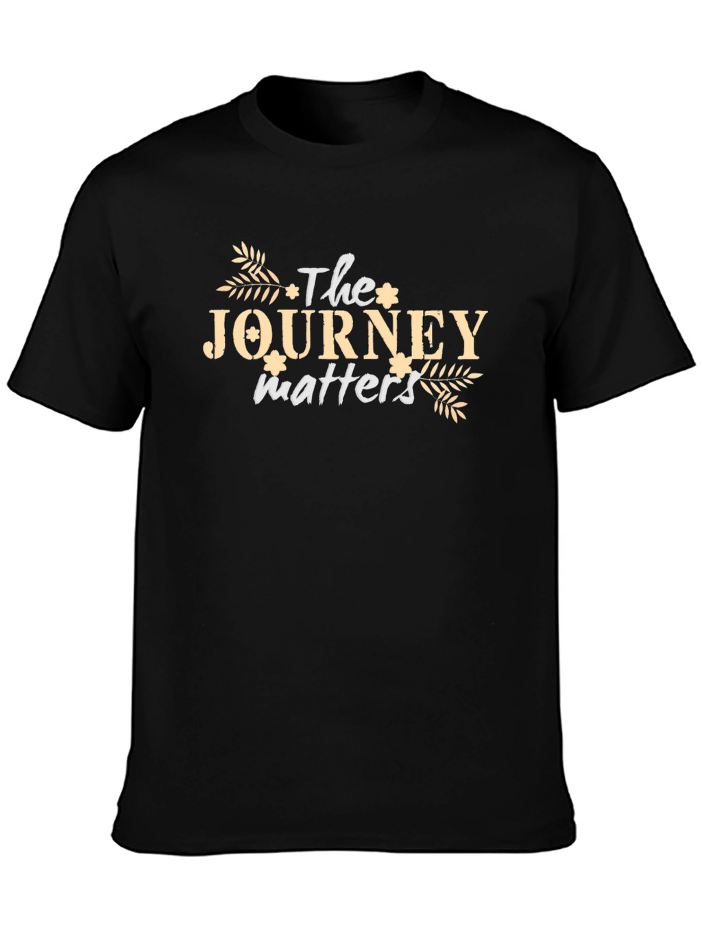 The Journey Matters Black Graphic T-Shirt