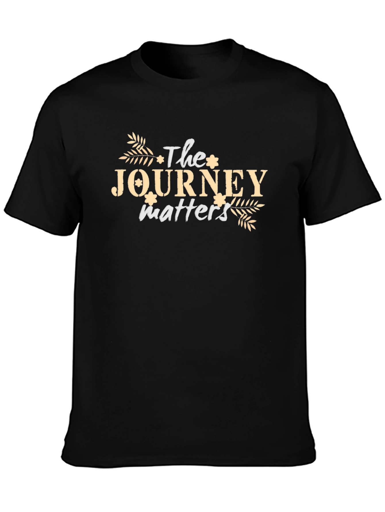 The Journey Matters Black Graphic T-Shirt