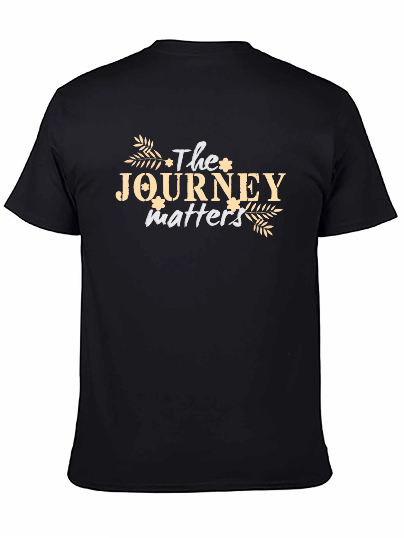 The Journey Matters Black Graphic T-Shirt