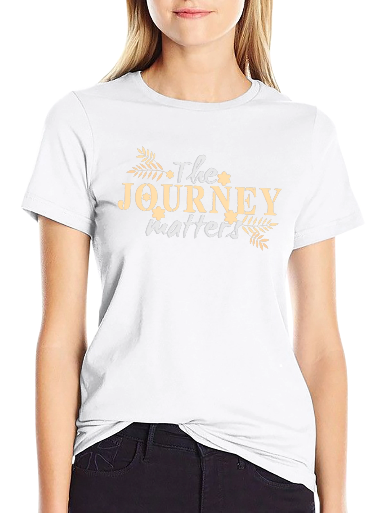 The Journey Matters Black Graphic T-Shirt