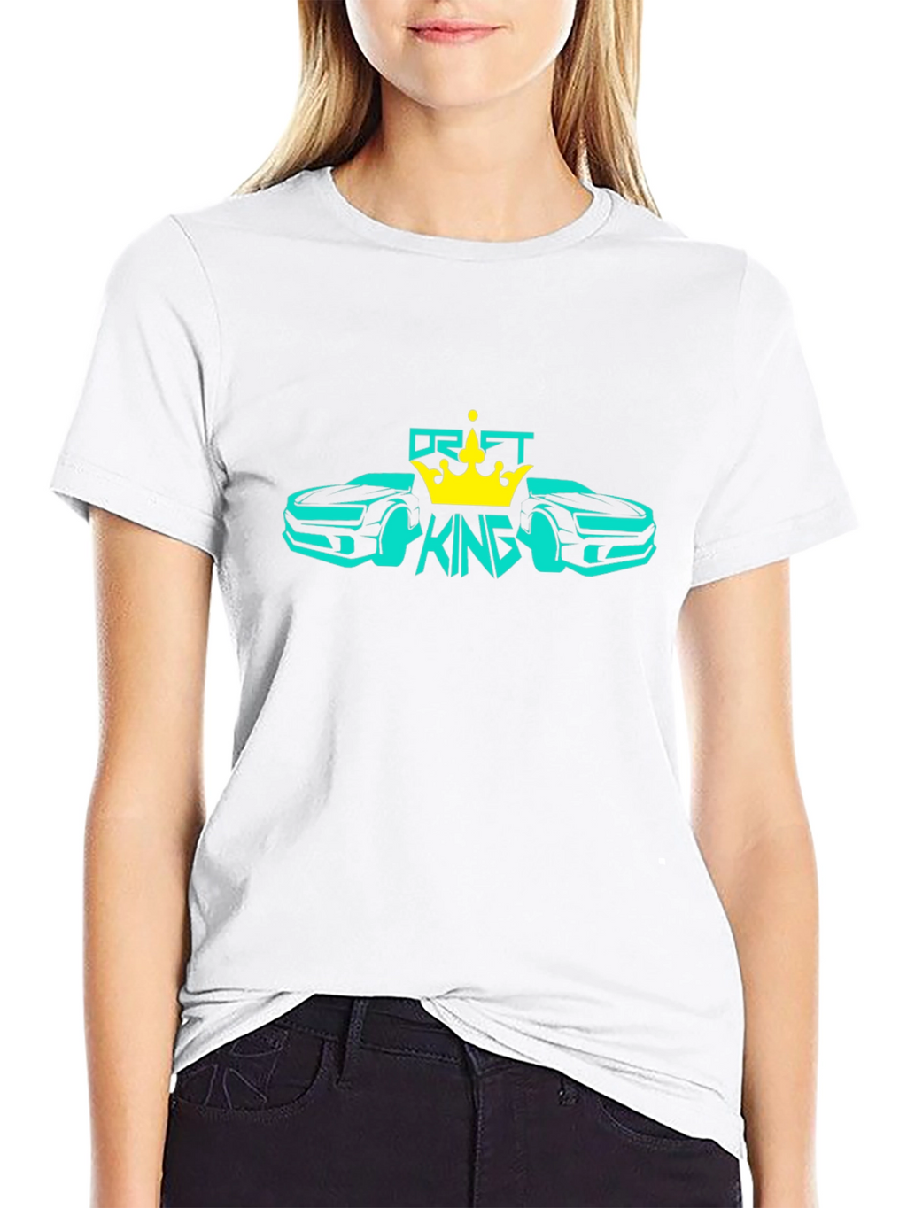 Drift King Black T-Shirt Car Design