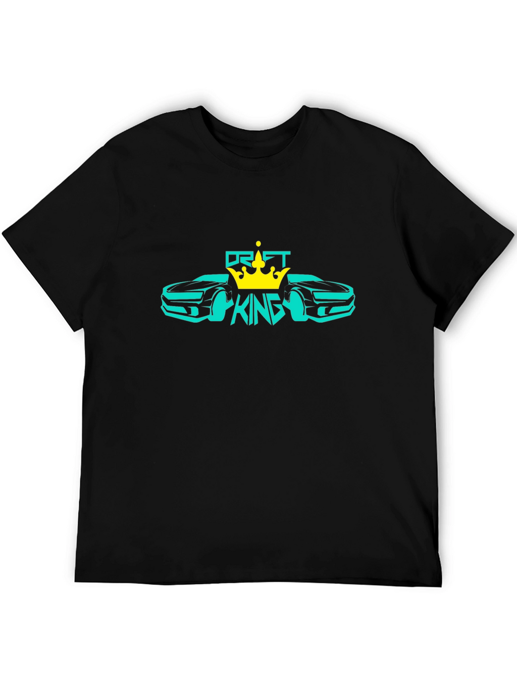 Drift King Black T-Shirt Car Design