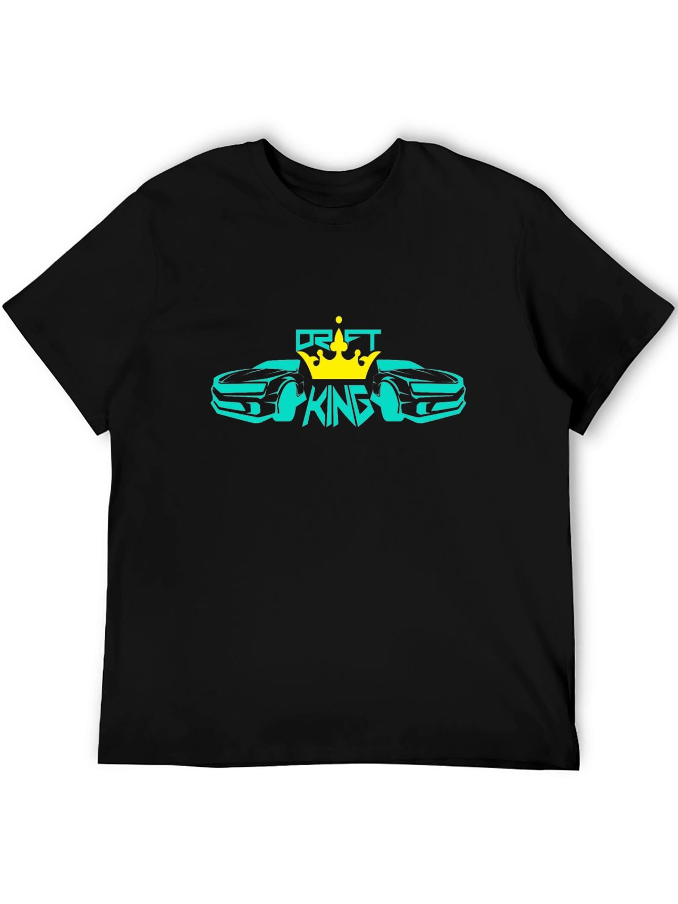 Drift King Black T-Shirt Car Design