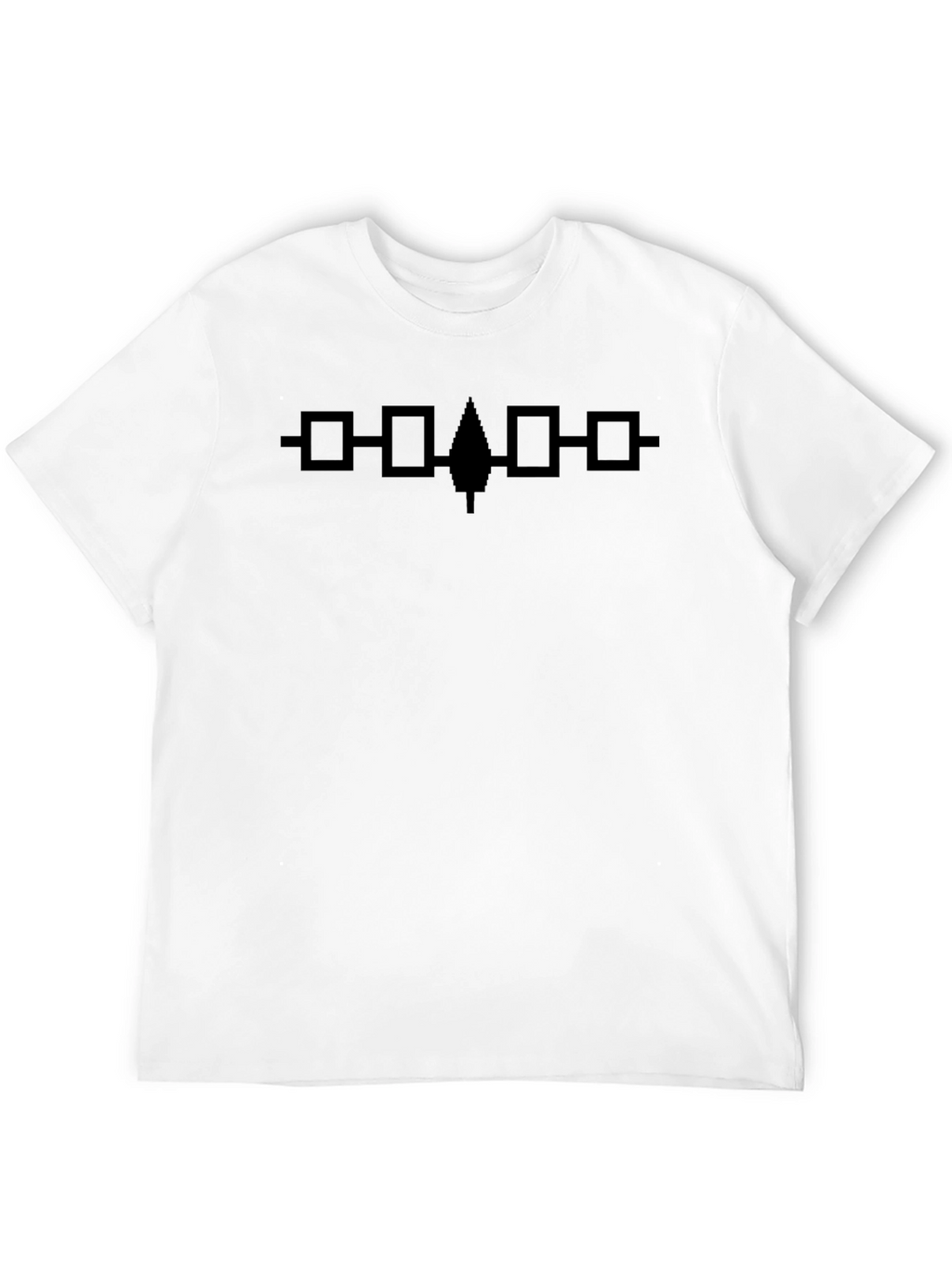 Native American Arrowhead & Squares Black T-Shirt