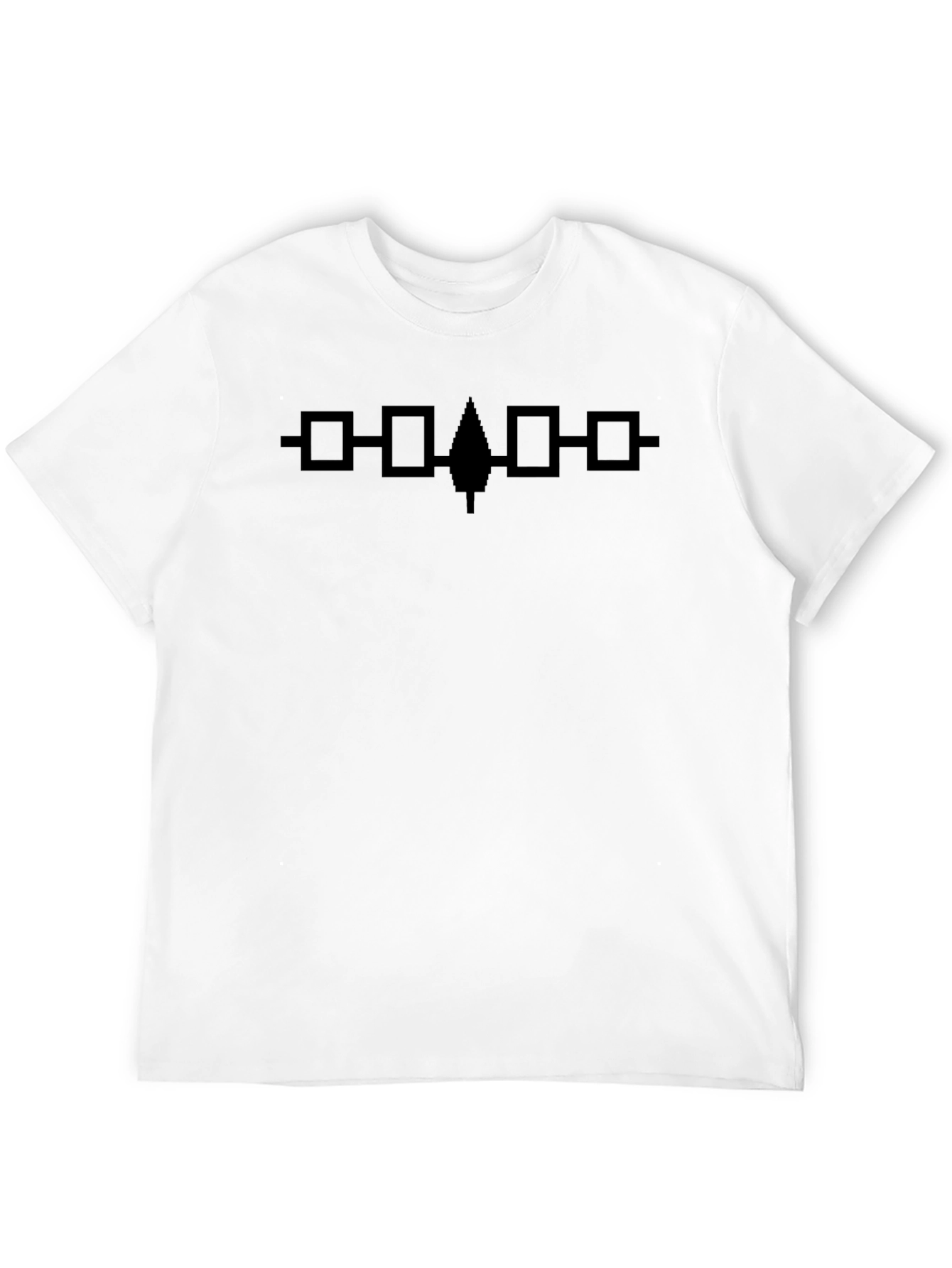 Native American Arrowhead & Squares Black T-Shirt