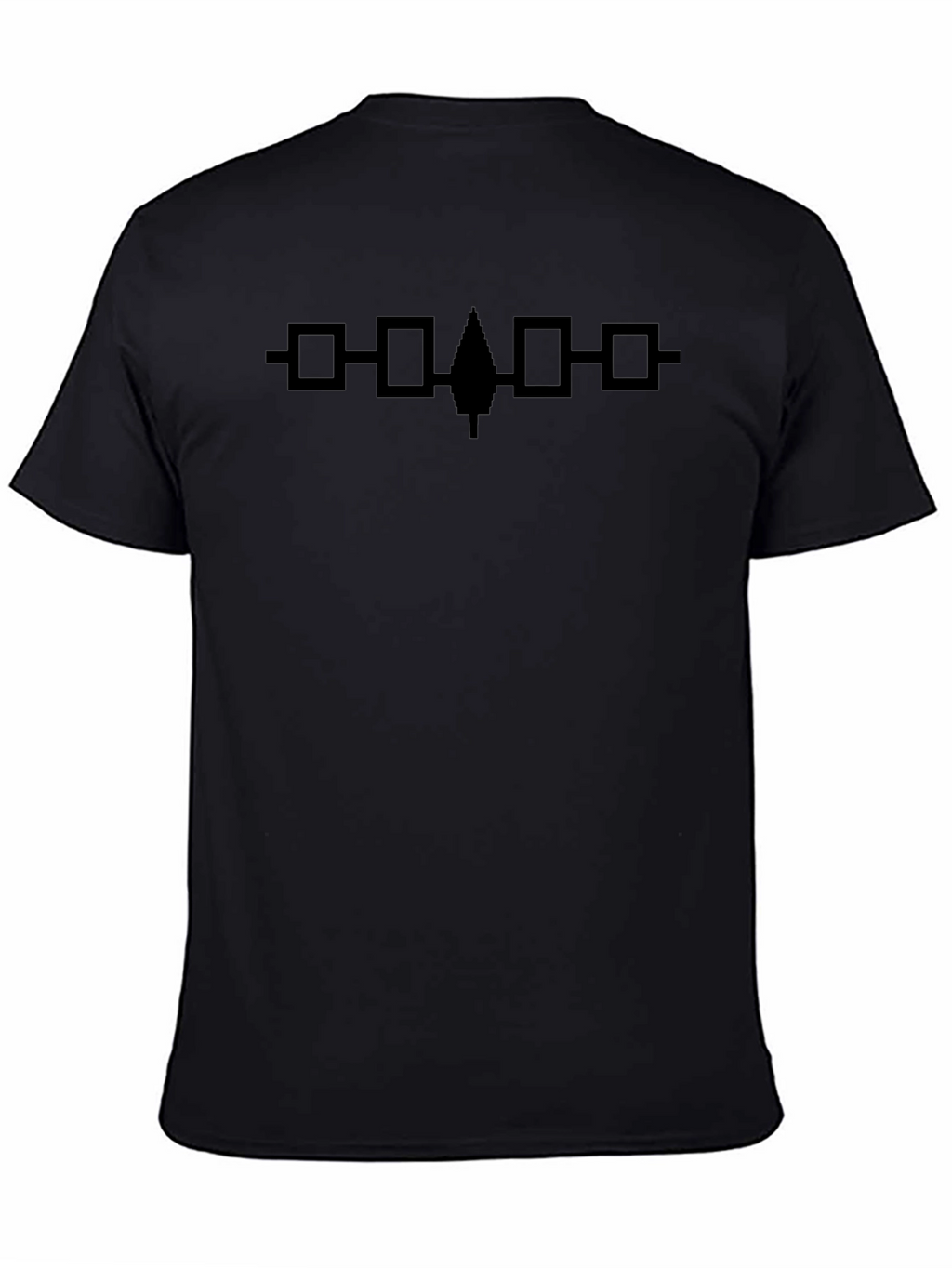 Native American Arrowhead & Squares Black T-Shirt