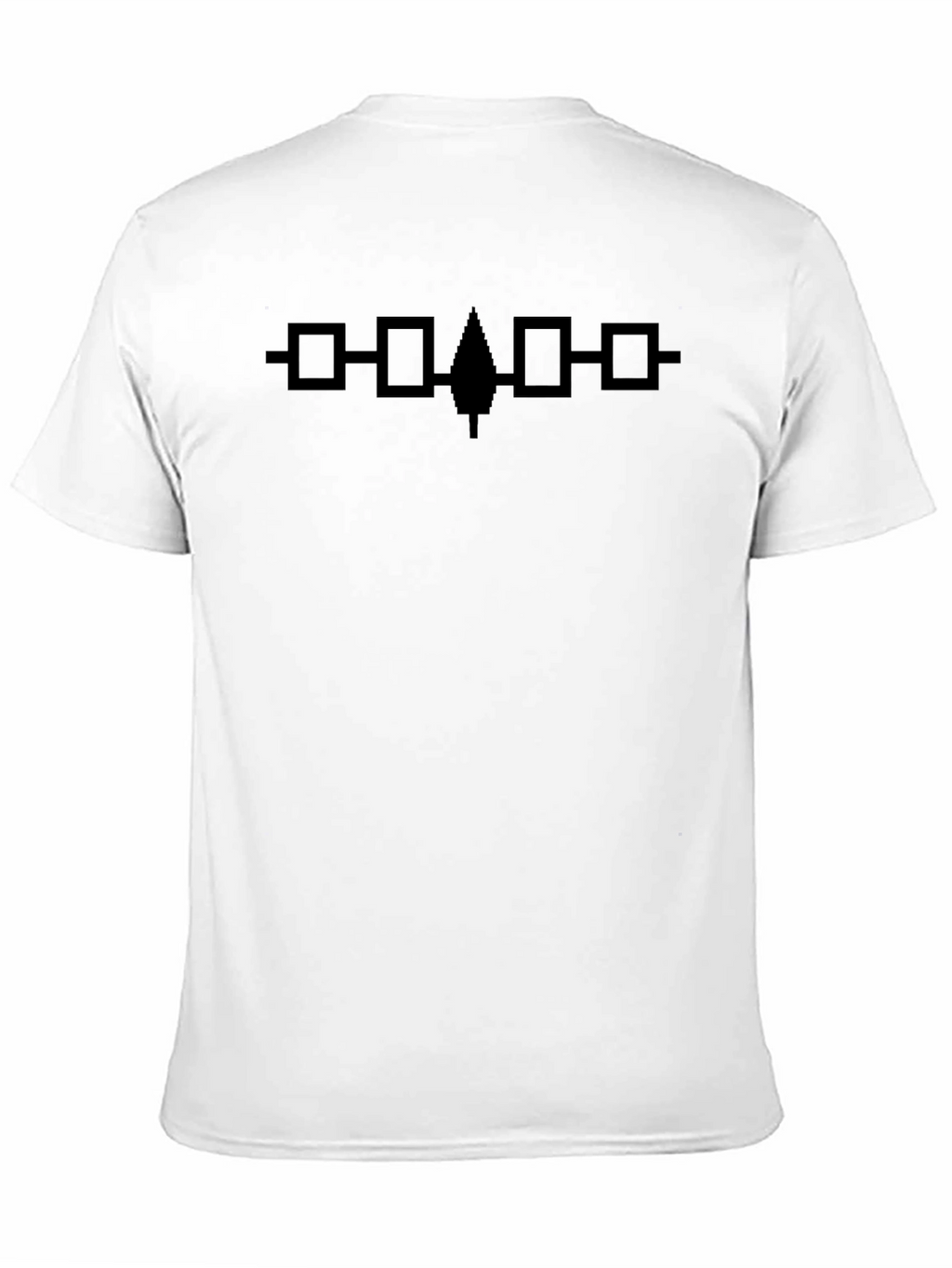 Native American Arrowhead & Squares Black T-Shirt