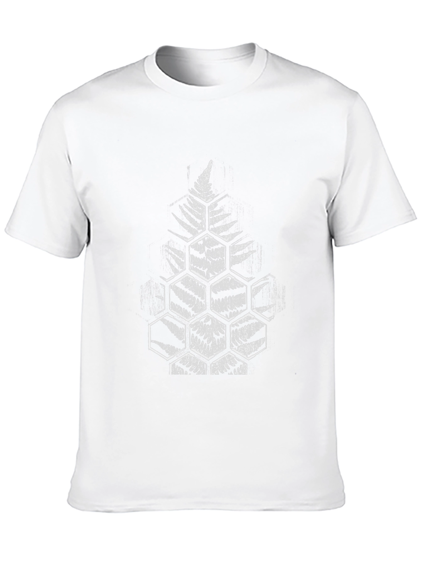 Fern Hexagon Graphic Black T-Shirt