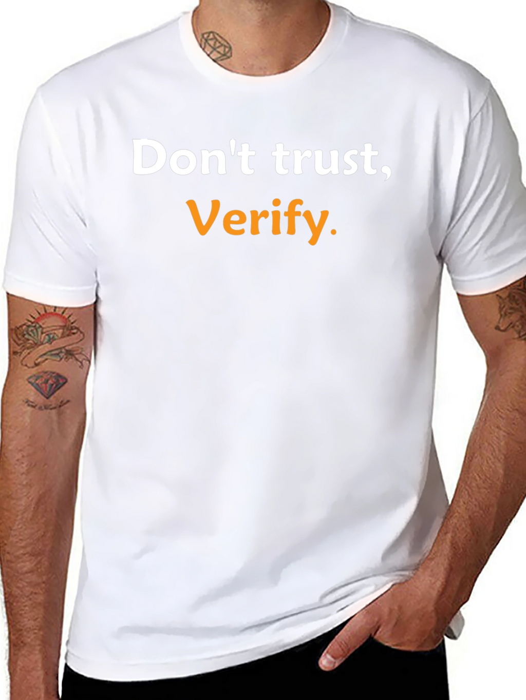 Dont Trust Verify. Black Graphic Tee