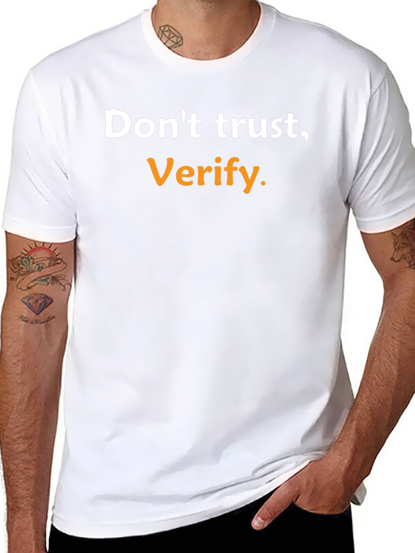 Dont Trust Verify. Black Graphic Tee