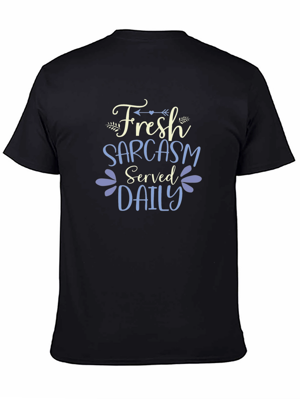 Sarcasm Daily Black Cotton T-Shirt