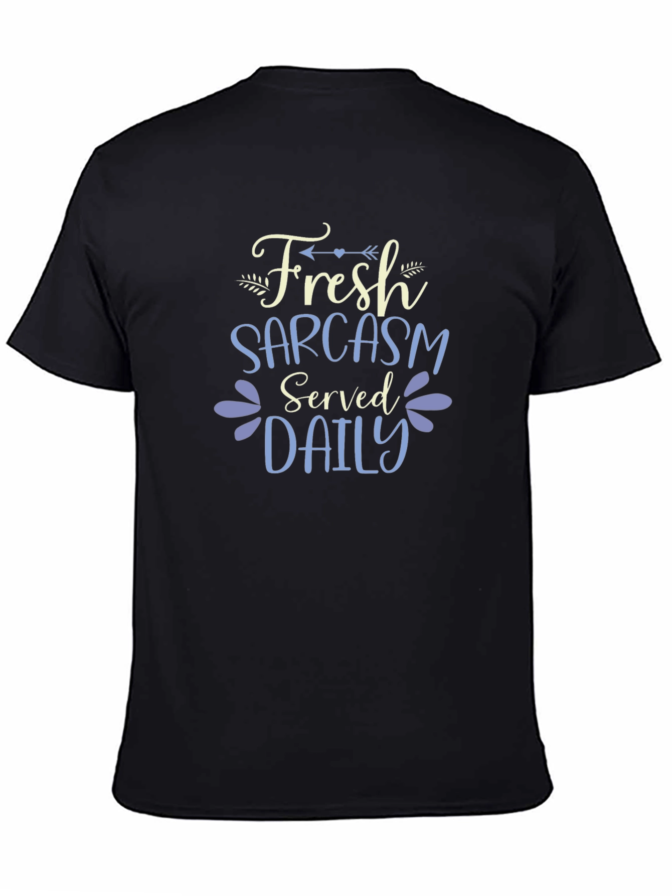 Sarcasm Daily Black Cotton T-Shirt