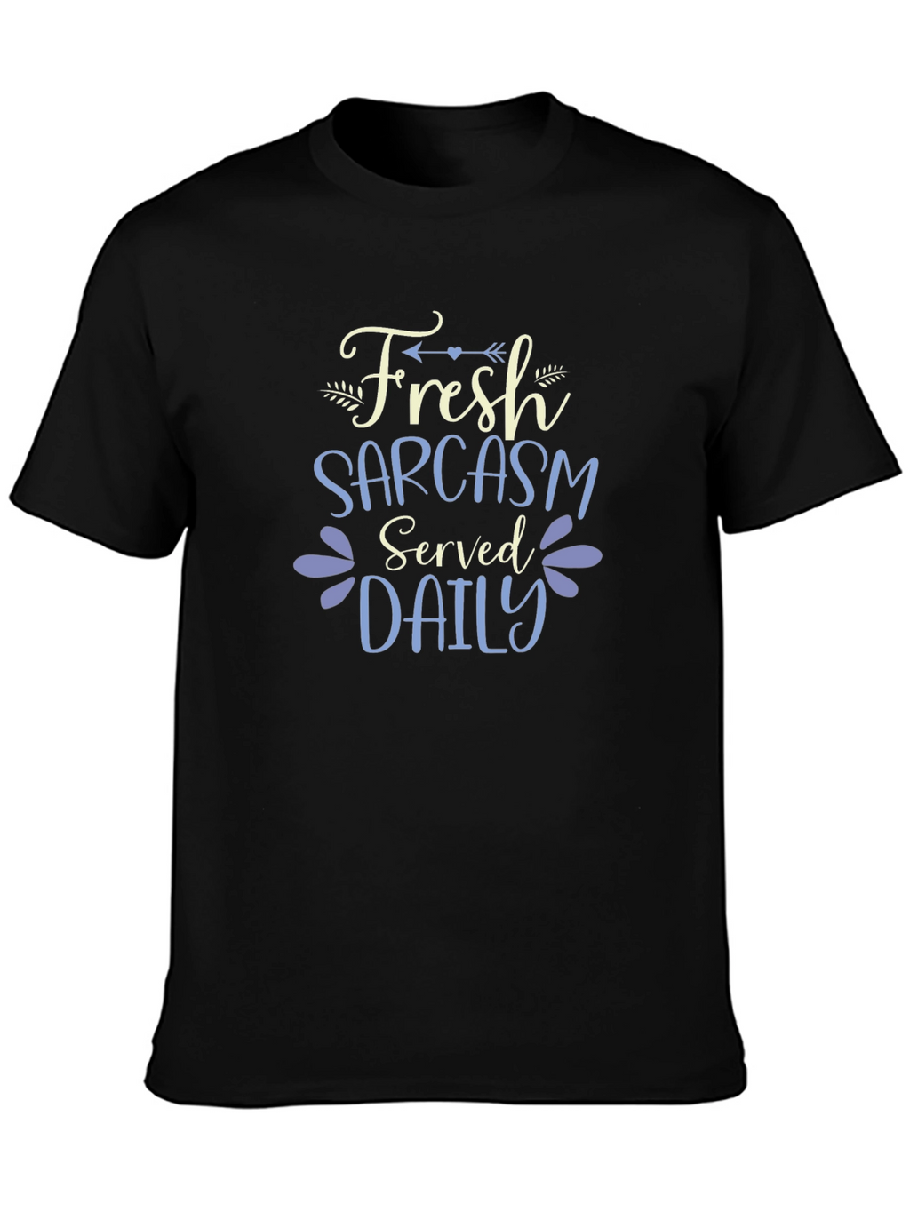 Sarcasm Daily Black Cotton T-Shirt