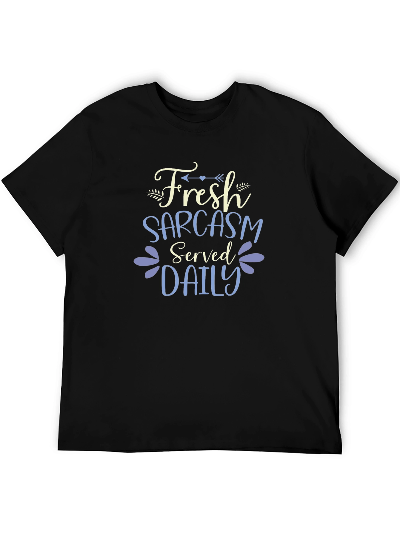 Sarcasm Daily Black Cotton T-Shirt
